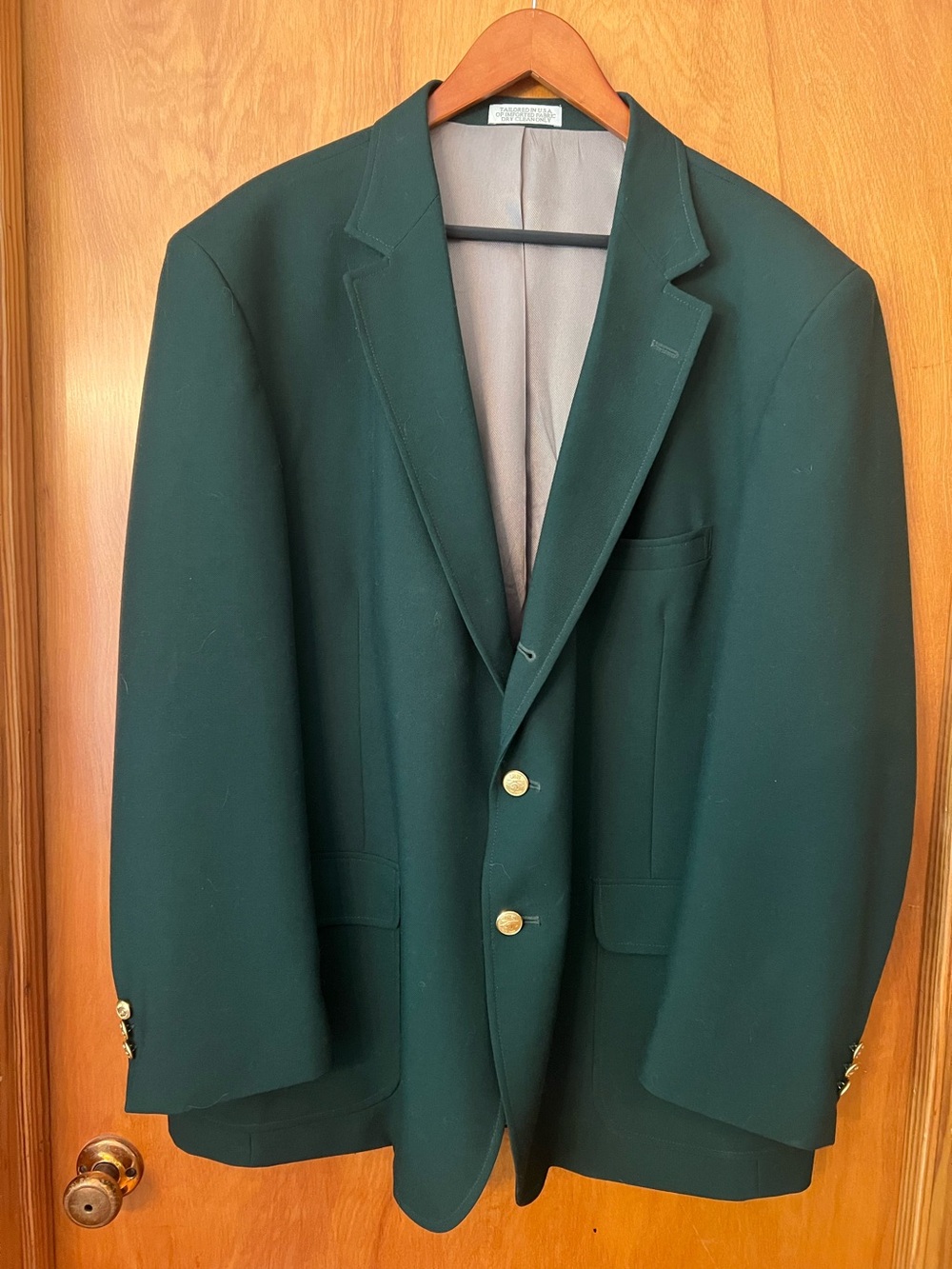 Men’s size 48R Orvis Classic 3-2 roll Green sports coat blazer